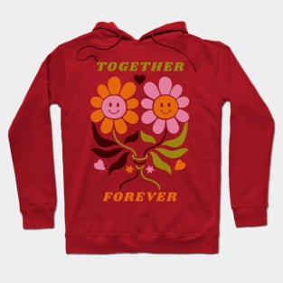 Together Forever Smiley Flowers Hoodie